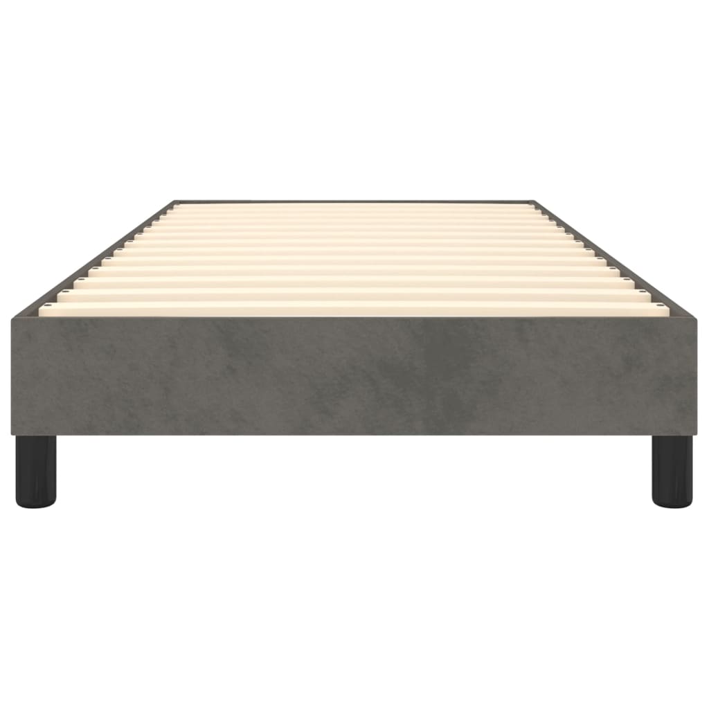 Box Spring Bed Frame Dark Grey Single Velvet (UK/IE/FI/NO only)
