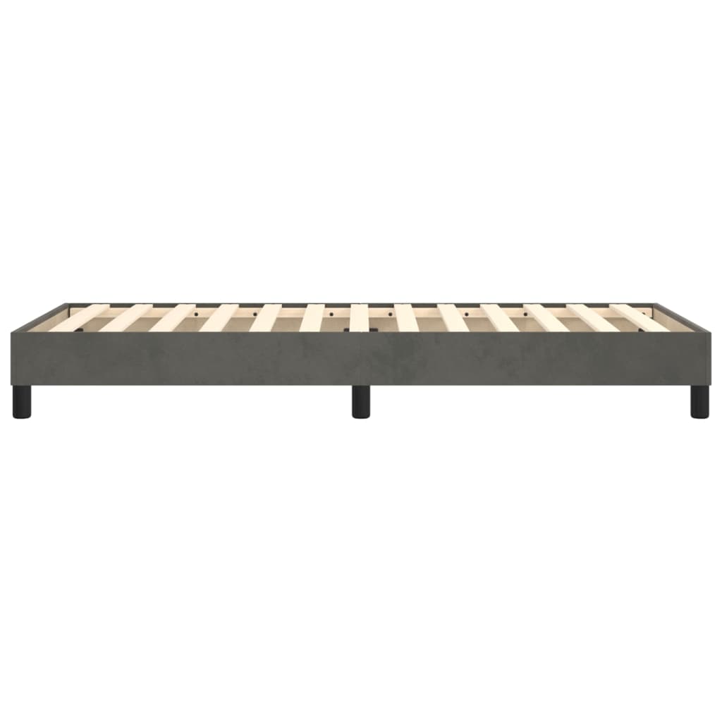 Box Spring Bed Frame Dark Grey Single Velvet (UK/IE/FI/NO only)