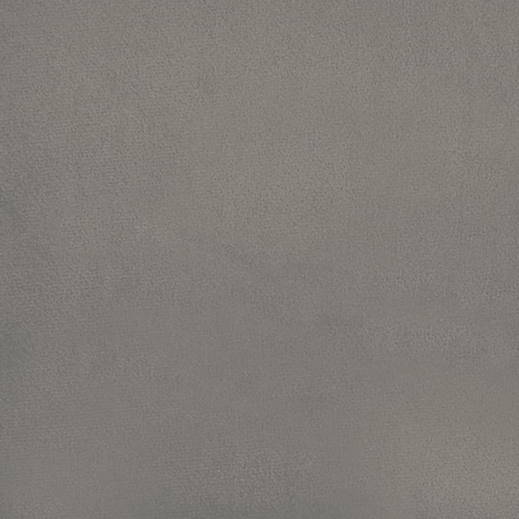 Box Spring Bed Frame Light Grey Double Velvet (UK/IE/FI/NO only)
