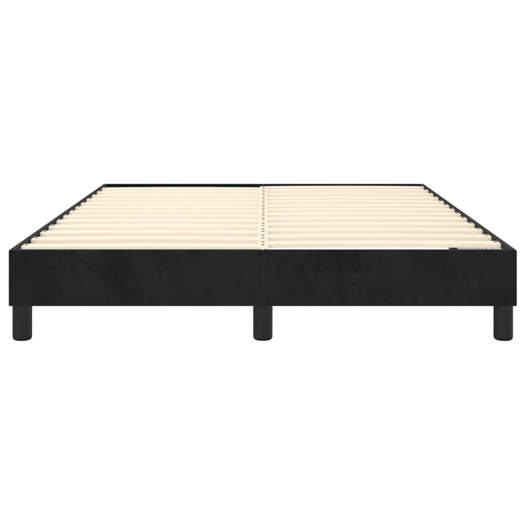 Box Spring Bed Frame Black Double Velvet (UK/IE/FI/NO only)