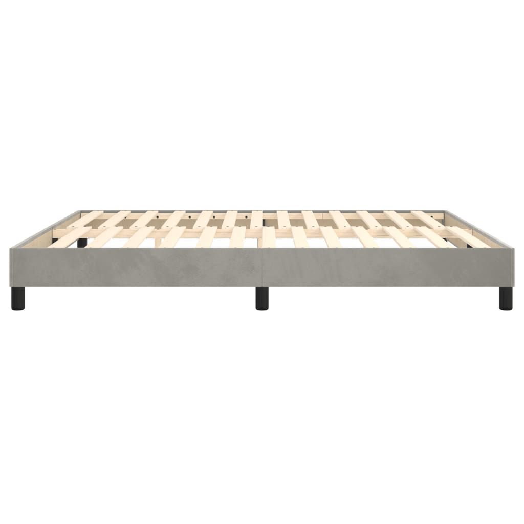 Box Spring Bed Frame Light Grey Super King Velvet (UK/IE/FI/NO only)