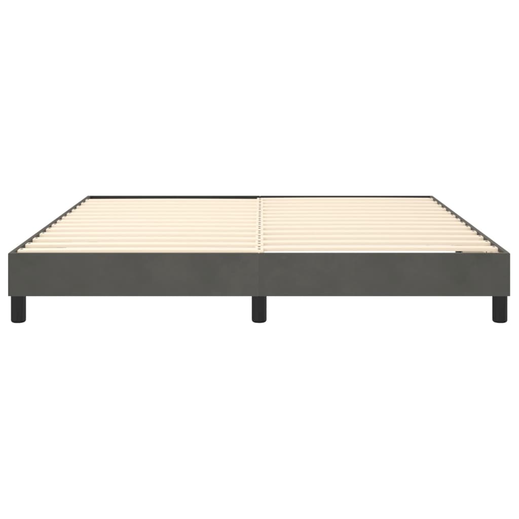 Box Spring Bed Frame Dark Grey Super King Velvet (UK/IE/FI/NO only)