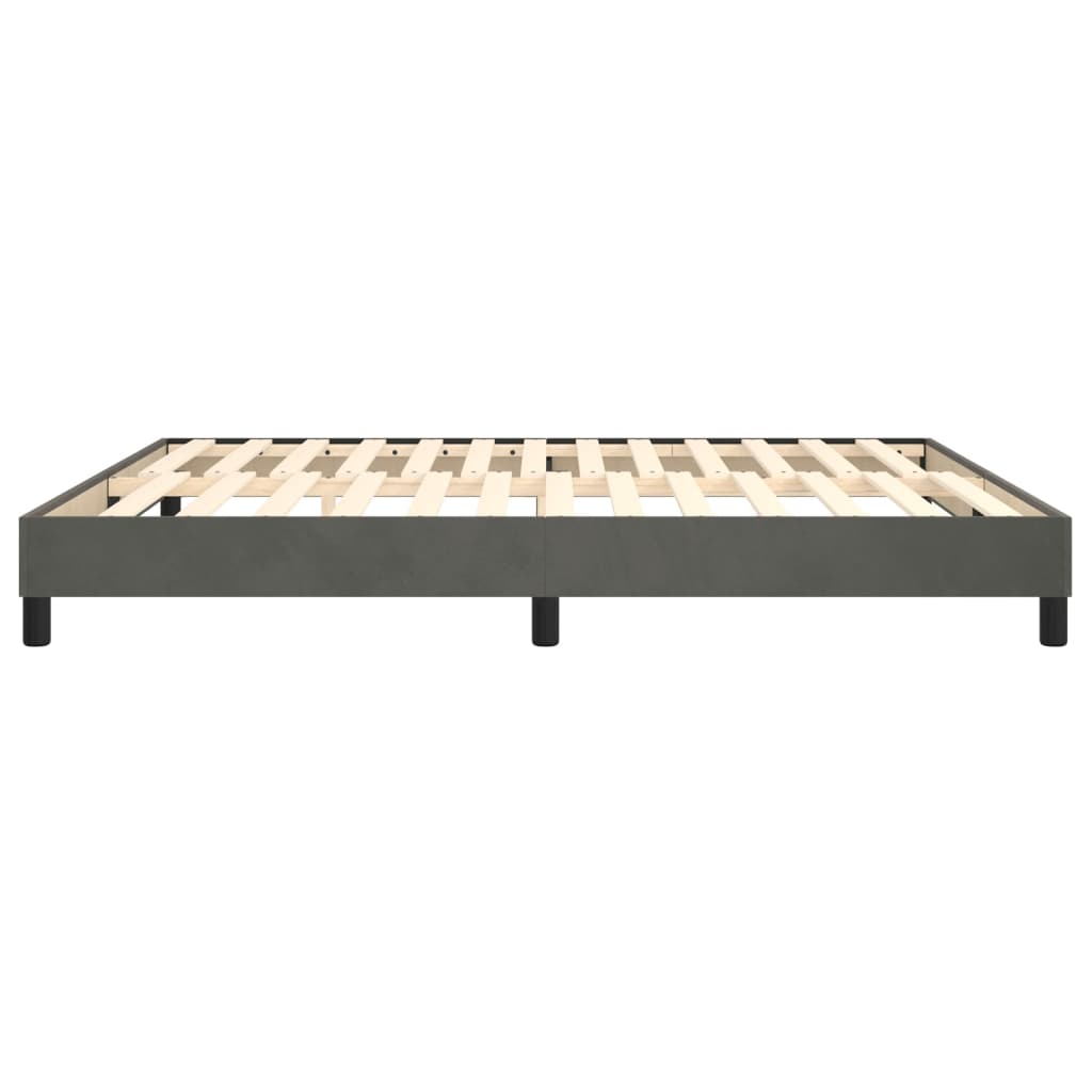 Box Spring Bed Frame Dark Grey Super King Velvet (UK/IE/FI/NO only)