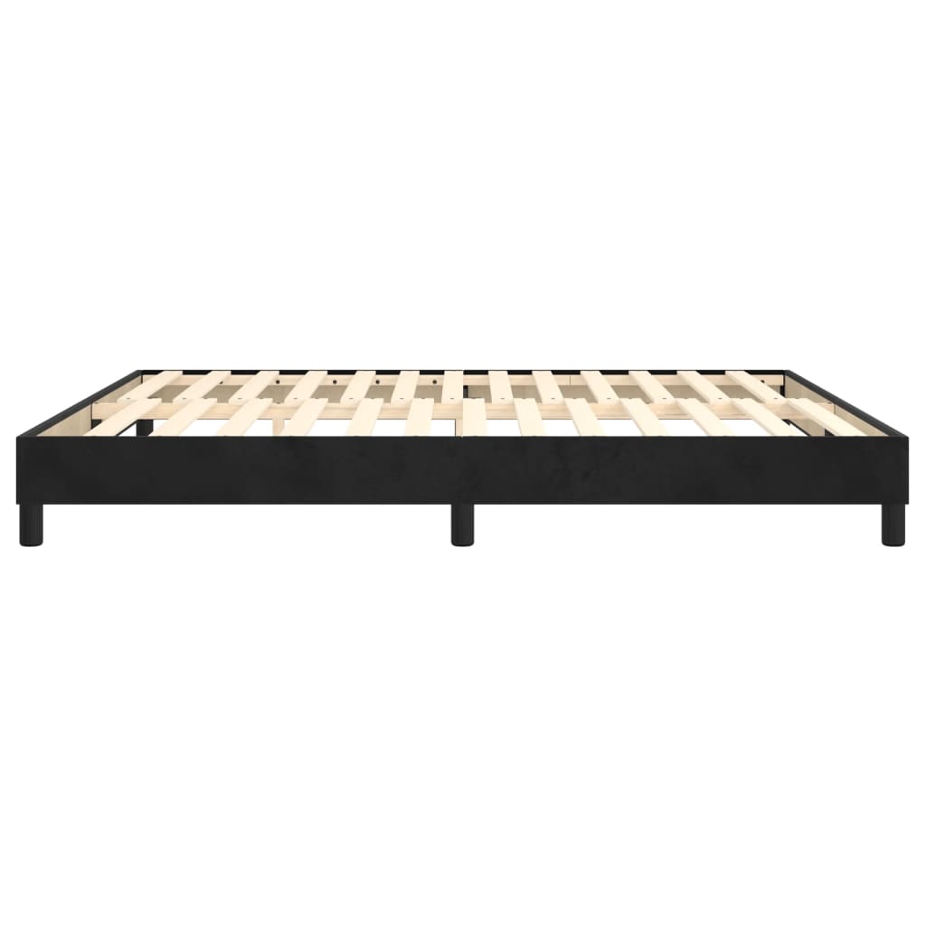 Box Spring Bed Frame Black Super King Velvet (UK/IE/FI/NO only)