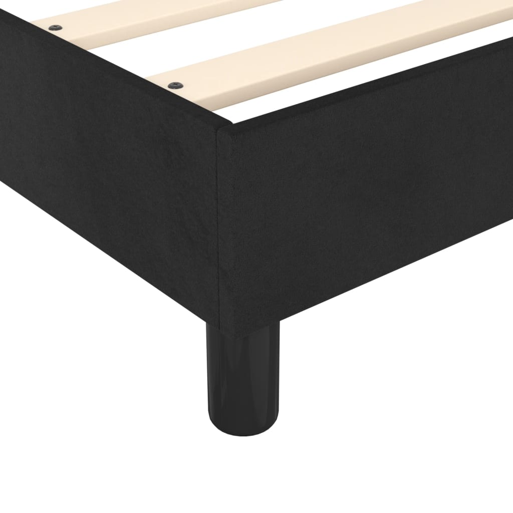 Box Spring Bed Frame Black Super King Velvet (UK/IE/FI/NO only)