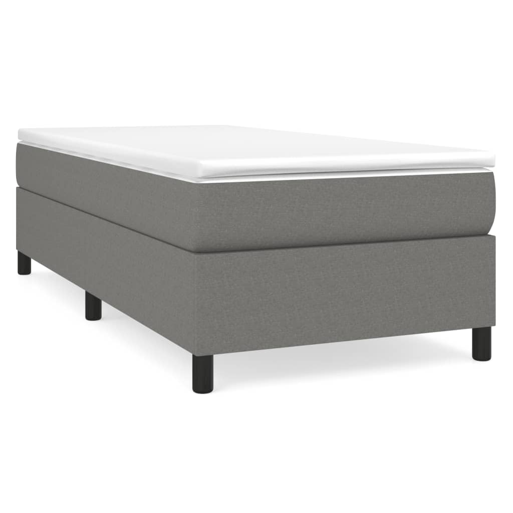 vidaXL Bed Frame without Mattress Dark Grey Single Fabric (UK/IE/FI/NO only)