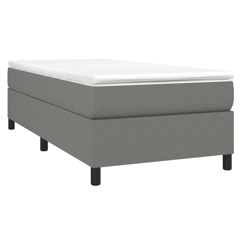 vidaXL Bed Frame without Mattress Dark Grey Single Fabric (UK/IE/FI/NO only)