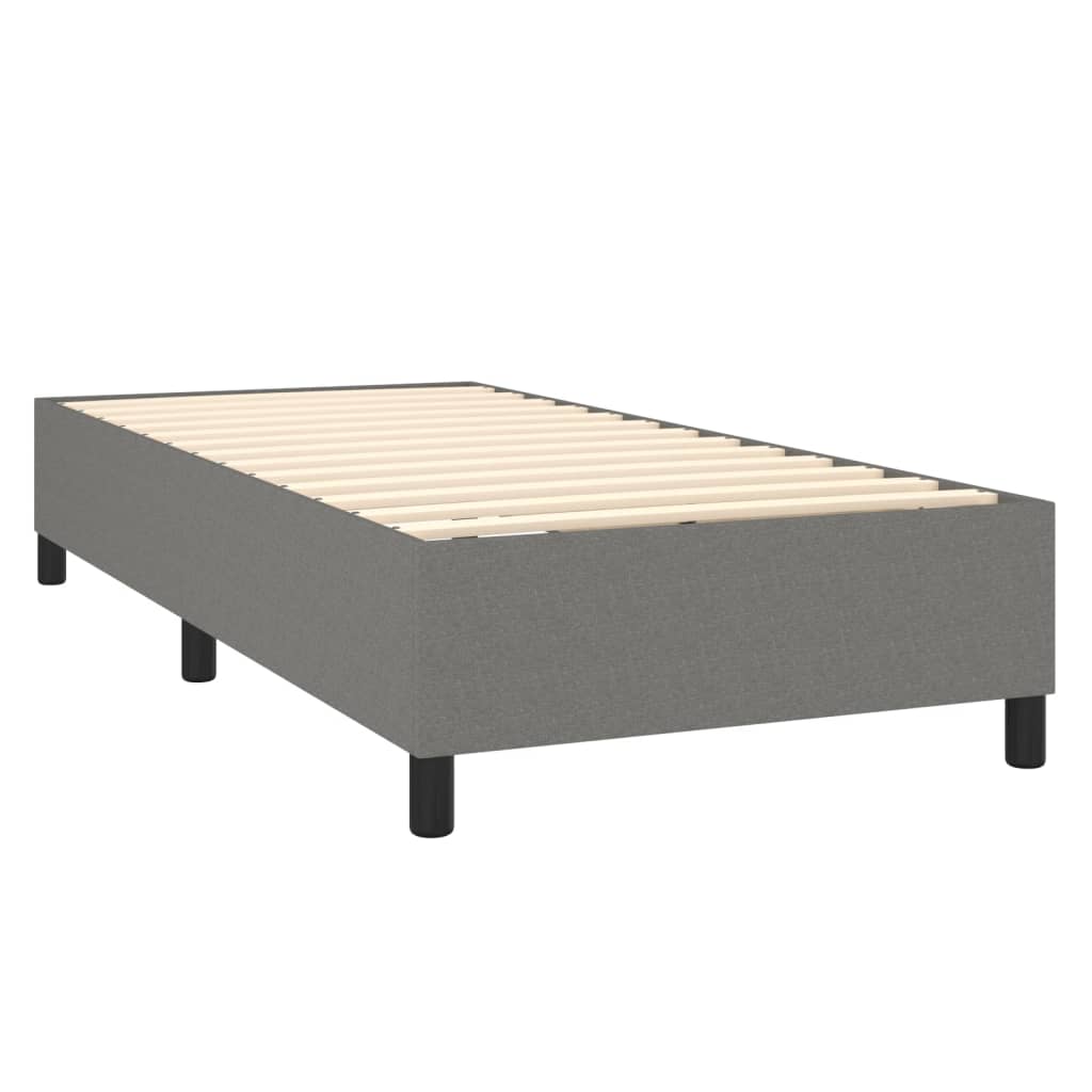 vidaXL Bed Frame without Mattress Dark Grey Single Fabric (UK/IE/FI/NO only)