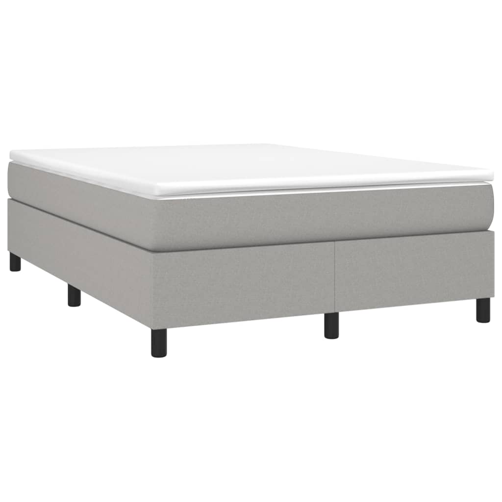 vidaXL Bed Frame without Mattress Light Grey Double Fabric (UK/IE/FI/NO only)