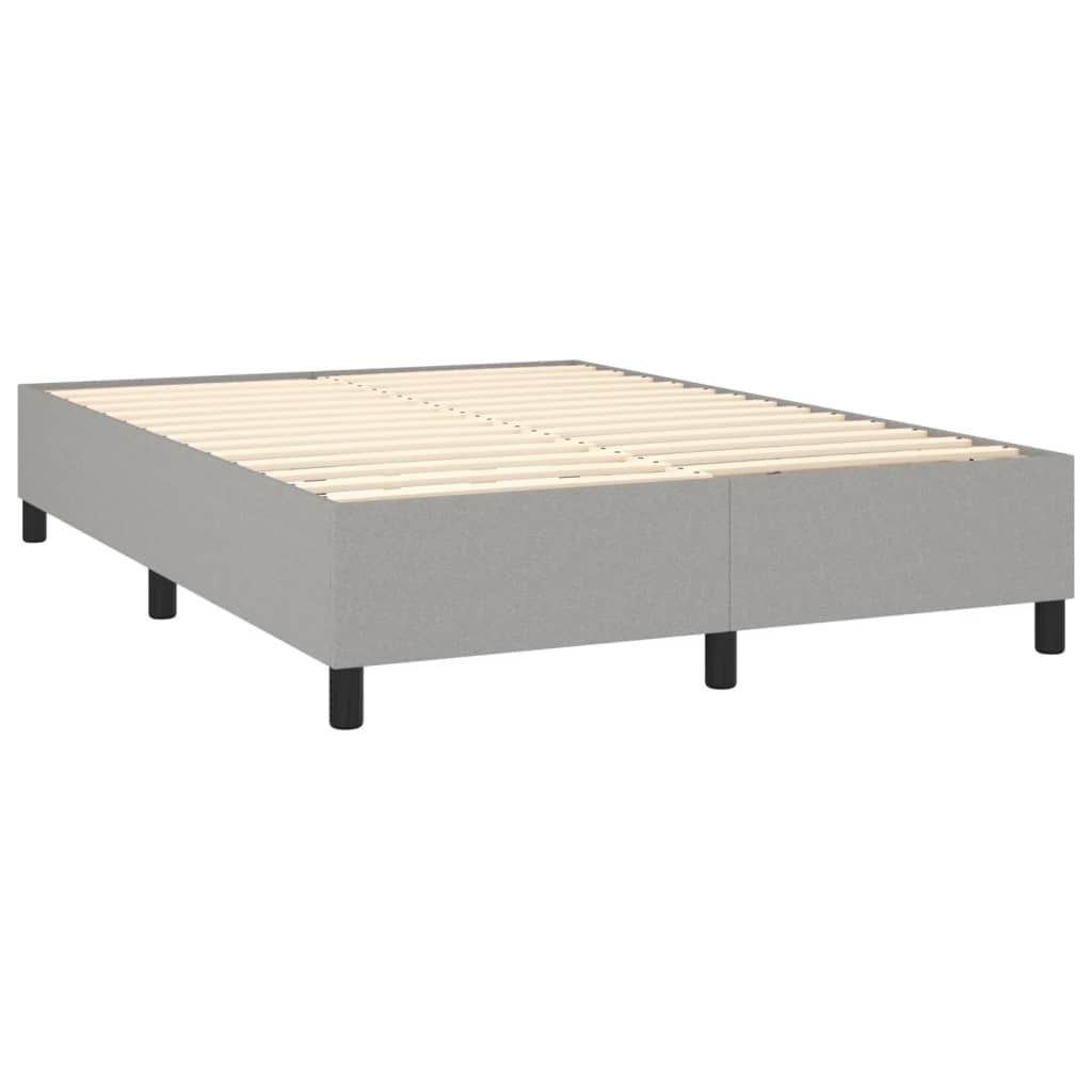 vidaXL Bed Frame without Mattress Light Grey Double Fabric (UK/IE/FI/NO only)