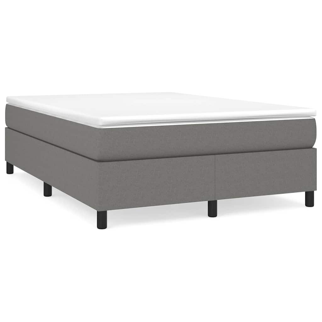 Box Spring Bed Frame Dark Grey Double Fabric (UK/IE/FI/NO only)