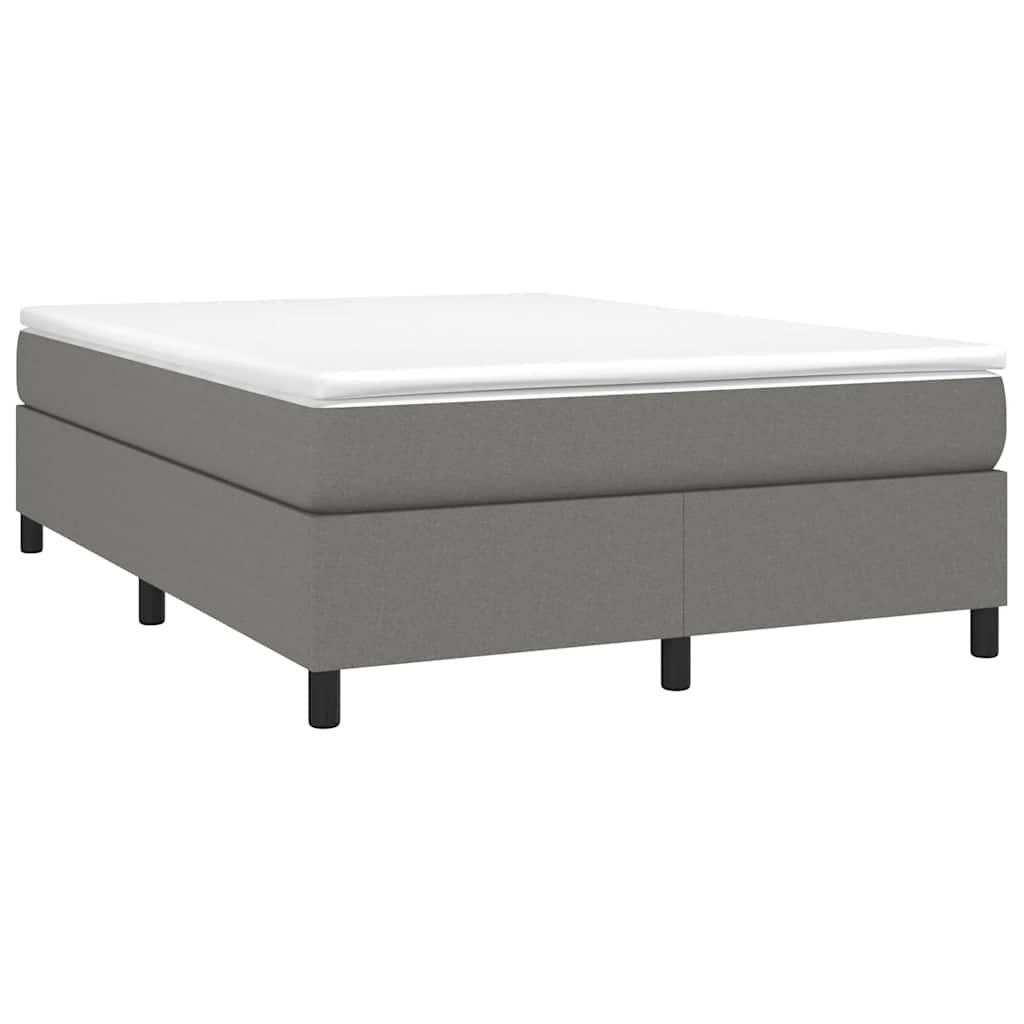 Box Spring Bed Frame Dark Grey Double Fabric (UK/IE/FI/NO only)