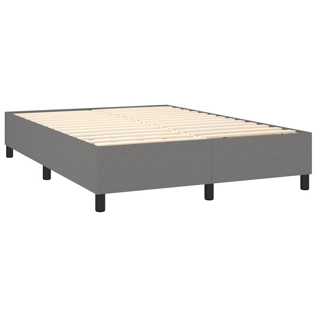 Box Spring Bed Frame Dark Grey Double Fabric (UK/IE/FI/NO only)