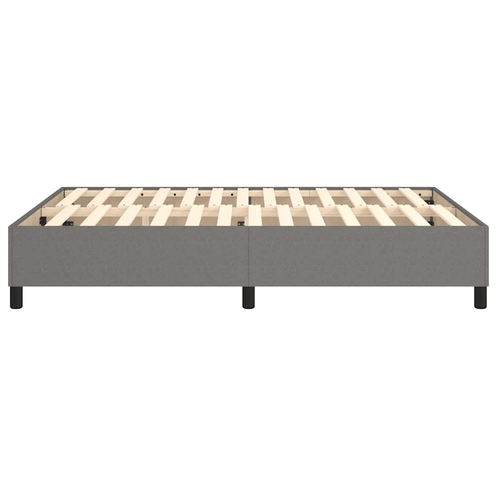 Box Spring Bed Frame Dark Grey Double Fabric (UK/IE/FI/NO only)