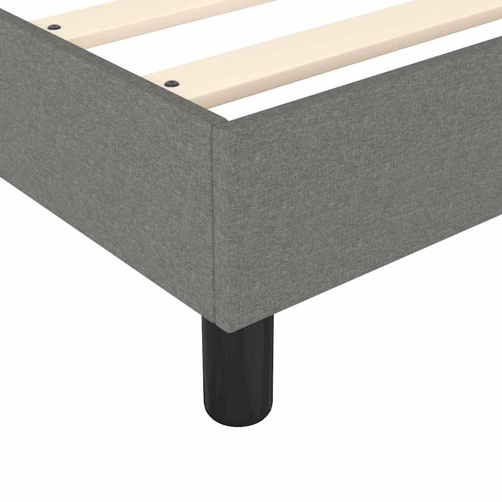 Box Spring Bed Frame Dark Grey Double Fabric (UK/IE/FI/NO only)