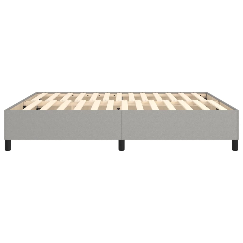 Box Spring Bed Frame Light Grey Super King Fabric (UK/IE/FI/NO only)