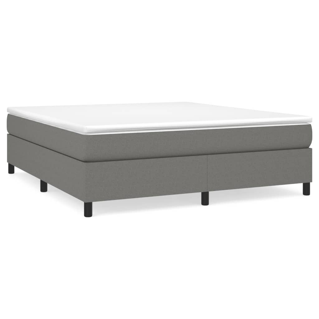 Box Spring Bed Frame Dark Grey Super King Fabric (UK/IE/FI/NO only)
