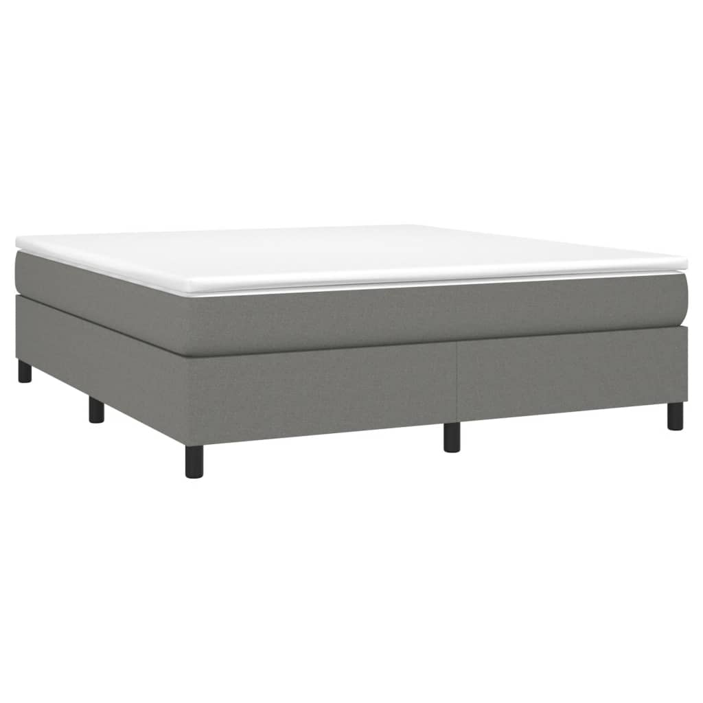 Box Spring Bed Frame Dark Grey Super King Fabric (UK/IE/FI/NO only)