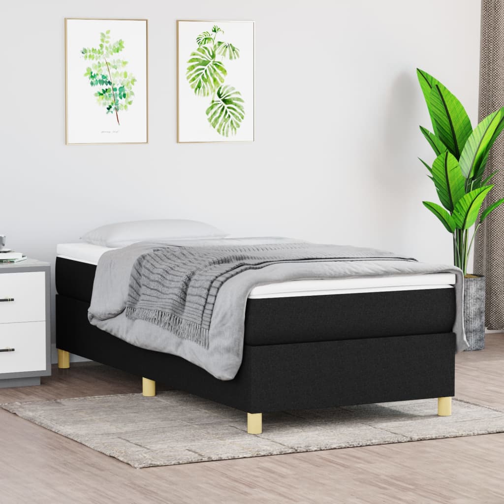Box Spring Bed Frame Black Single Fabric (UK/IE/FI/NO only)