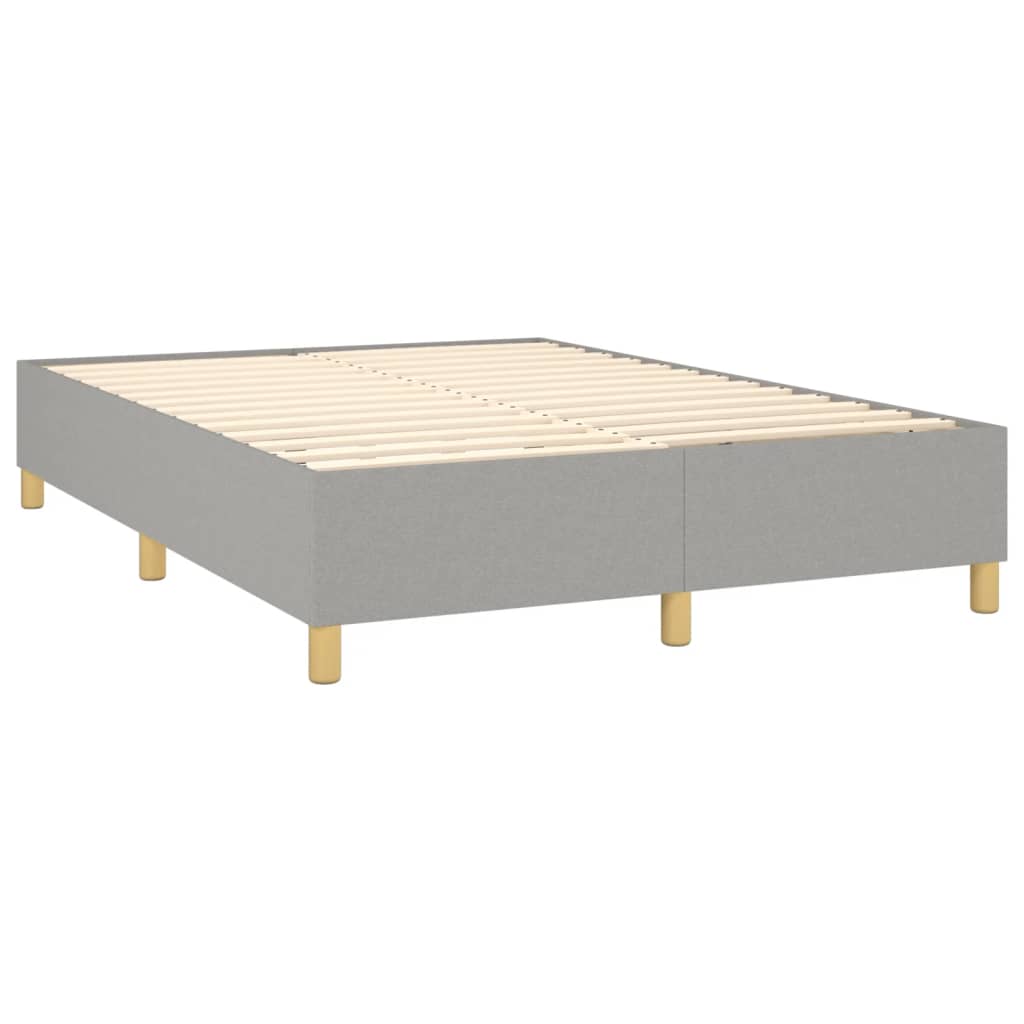 Box Spring Bed Frame Light Grey Double Fabric (UK/IE/FI/NO only)