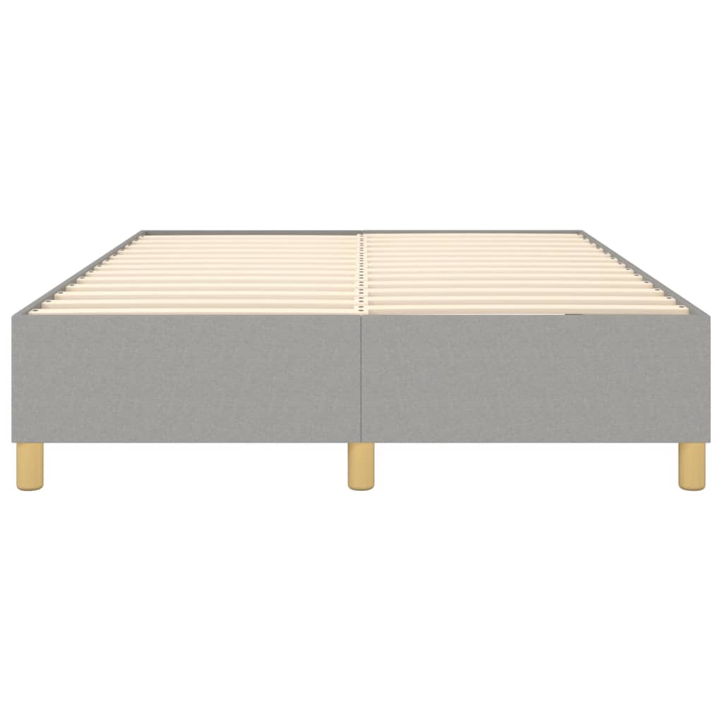 Box Spring Bed Frame Light Grey Double Fabric (UK/IE/FI/NO only)