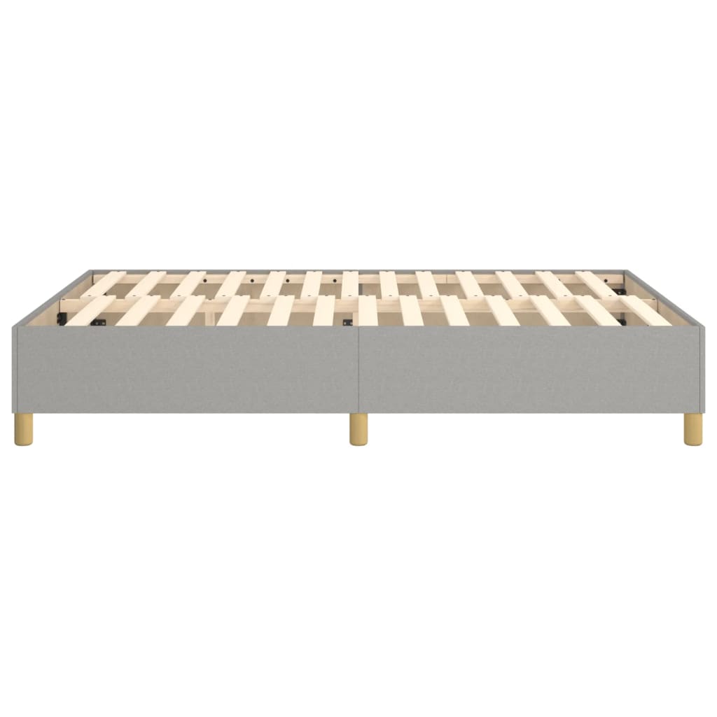 Box Spring Bed Frame Light Grey Double Fabric (UK/IE/FI/NO only)
