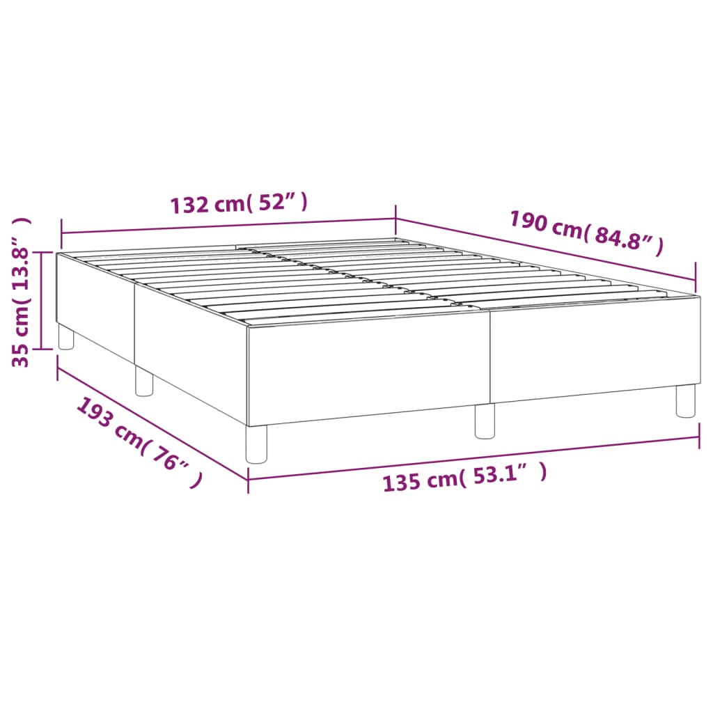 Box Spring Bed Frame Light Grey Double Fabric (UK/IE/FI/NO only)