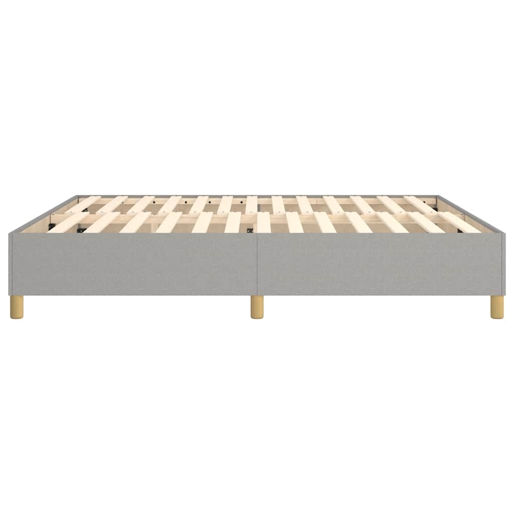 Box Spring Bed Frame Light Grey Super King Fabric (UK/IE/FI/NO only)