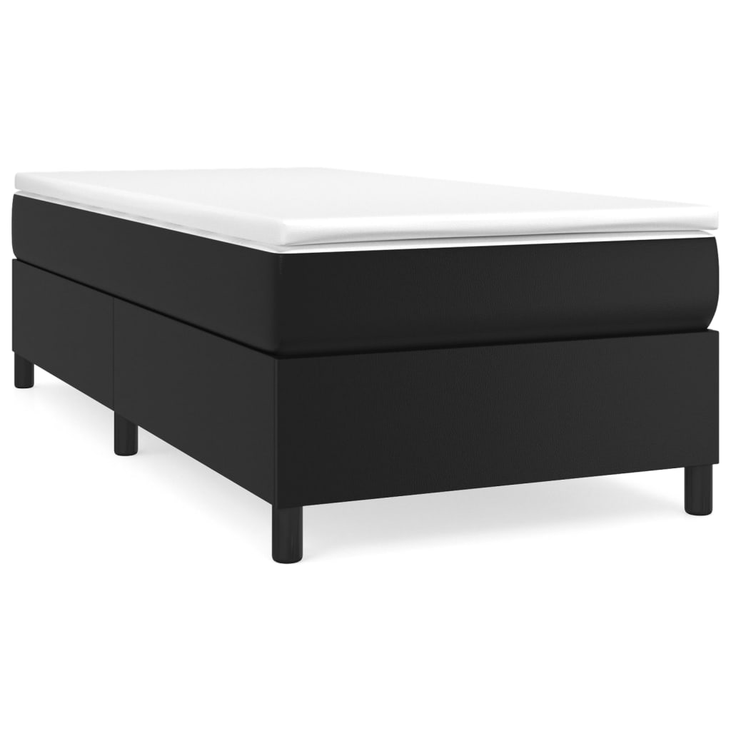 Box Spring Bed Frame Black Single Faux Leather (UK/IE/FI/NO only)