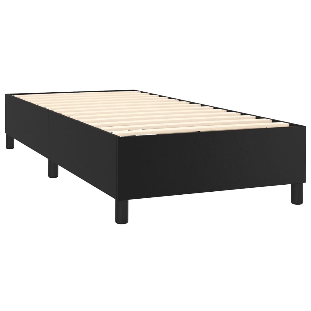 Box Spring Bed Frame Black Single Faux Leather (UK/IE/FI/NO only)
