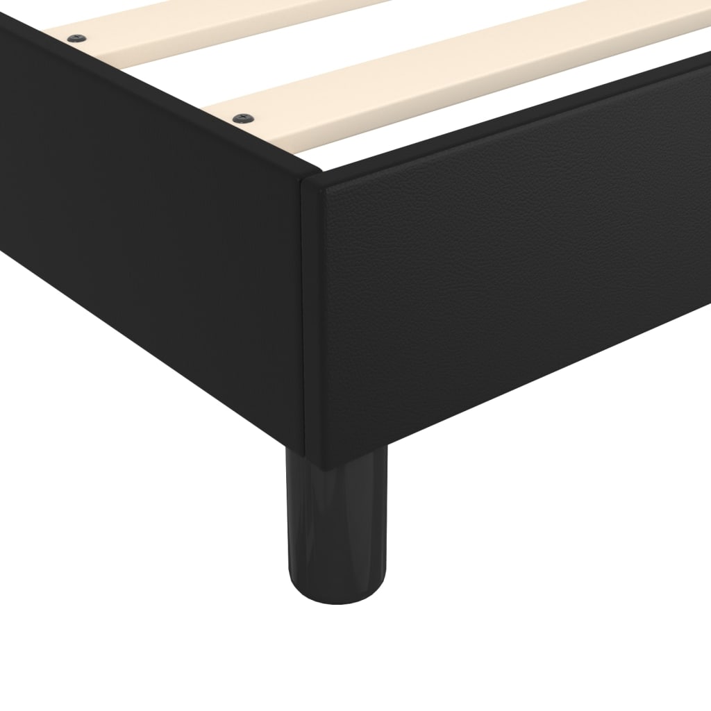 Box Spring Bed Frame Black Single Faux Leather (UK/IE/FI/NO only)