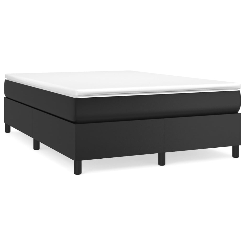 Box Spring Bed Frame Black Double Faux Leather (UK/IE/FI/NO only)