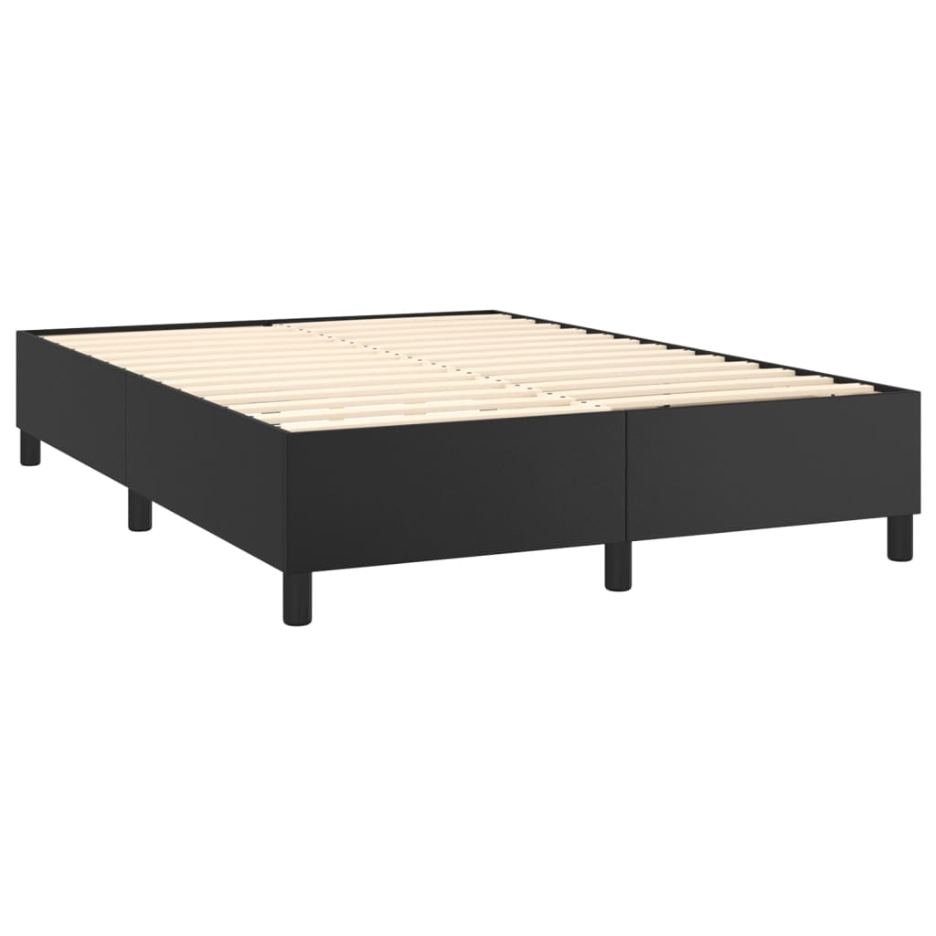 Box Spring Bed Frame Black Double Faux Leather (UK/IE/FI/NO only)