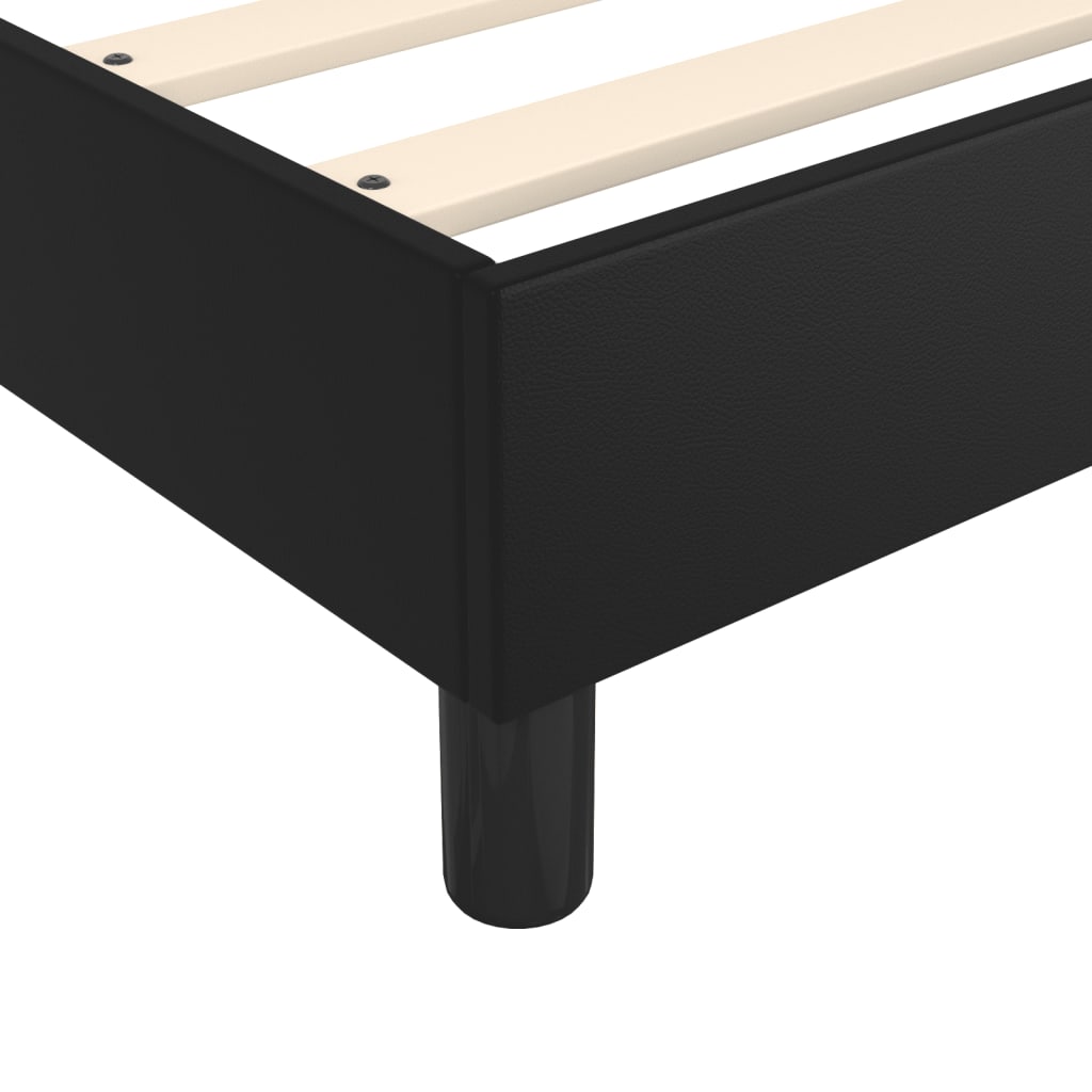 Box Spring Bed Frame Black Double Faux Leather (UK/IE/FI/NO only)