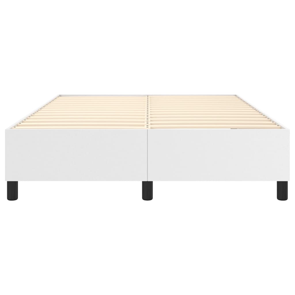 Box Spring Bed Frame White Double Faux Leather (UK/IE/FI/NO only)