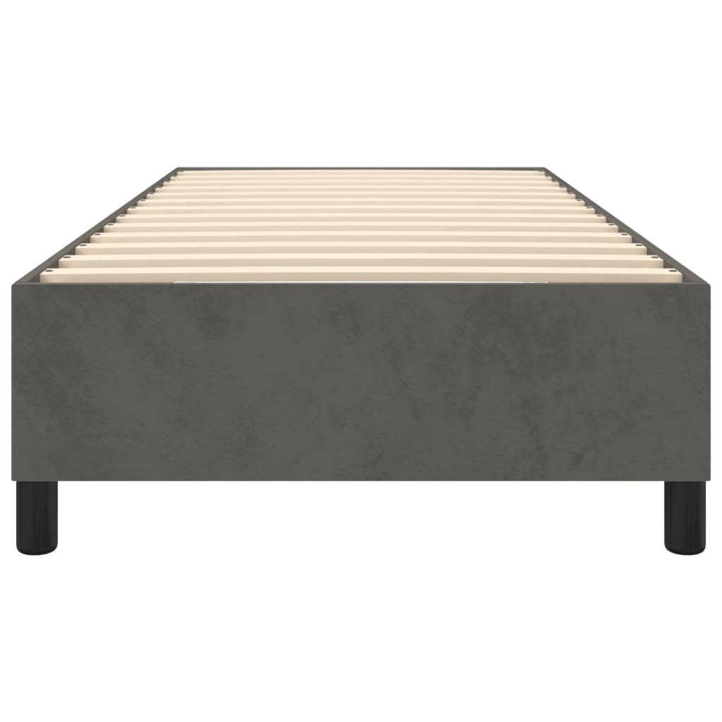 Box Spring Bed Frame Dark Grey Single Velvet (UK/IE/FI/NO only)