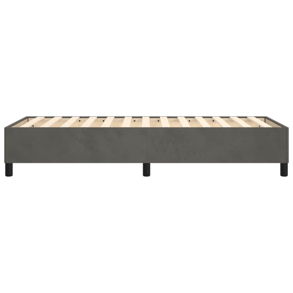 Box Spring Bed Frame Dark Grey Single Velvet (UK/IE/FI/NO only)