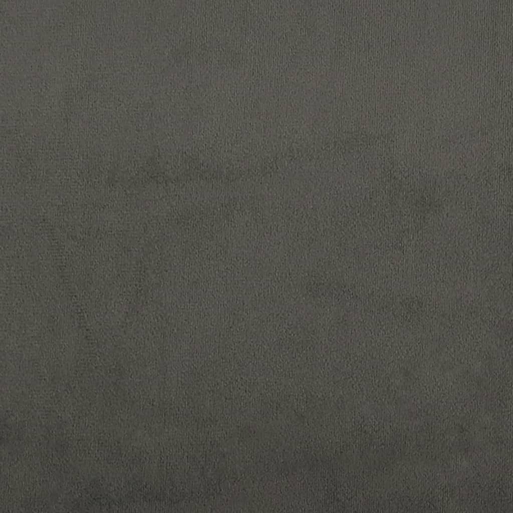 Box Spring Bed Frame Dark Grey Double Velvet (UK/IE/FI/NO only)