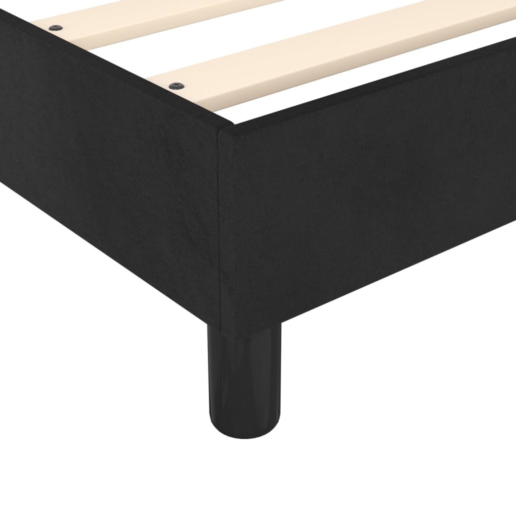 Box Spring Bed Frame Black Double Velvet (UK/IE/FI/NO only)