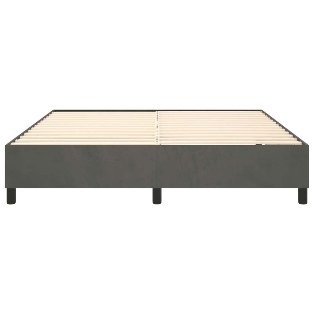 Box Spring Bed Frame Dark Grey Super King Velvet (UK/IE/FI/NO only)
