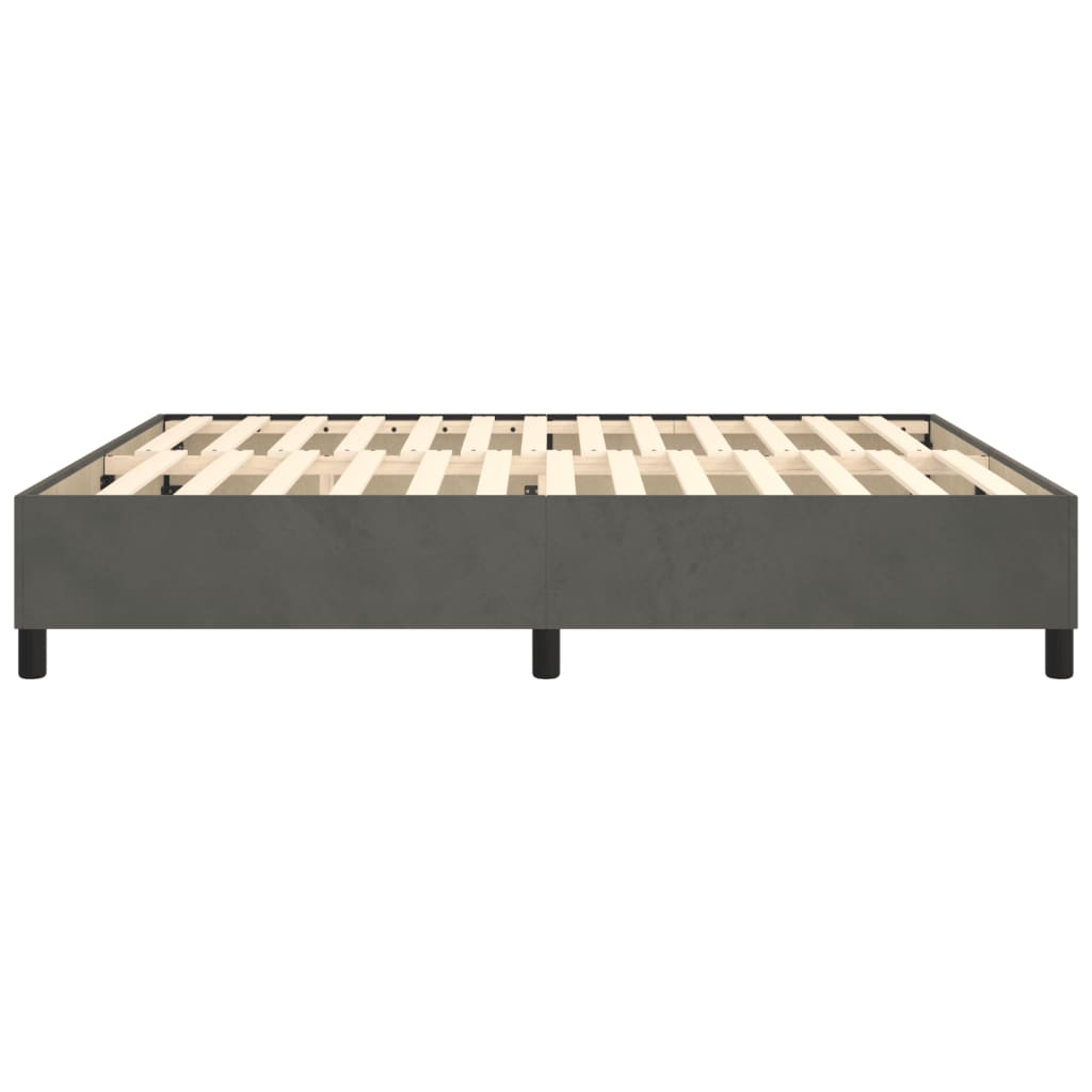 Box Spring Bed Frame Dark Grey Super King Velvet (UK/IE/FI/NO only)