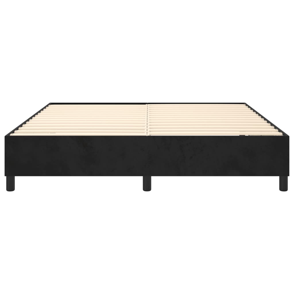 Box Spring Bed Frame Black Super King Velvet (UK/IE/FI/NO only)