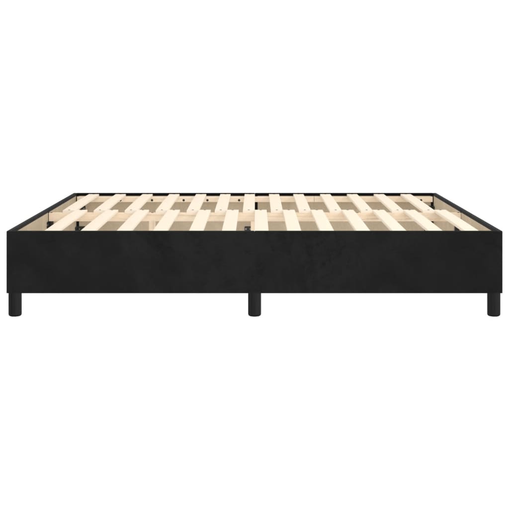 Box Spring Bed Frame Black Super King Velvet (UK/IE/FI/NO only)