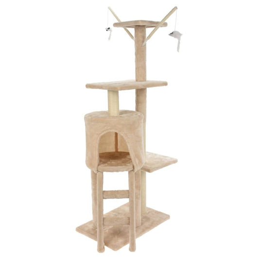 Pets Collection Cat Scratcher Tower 45x30x110 cm Beige