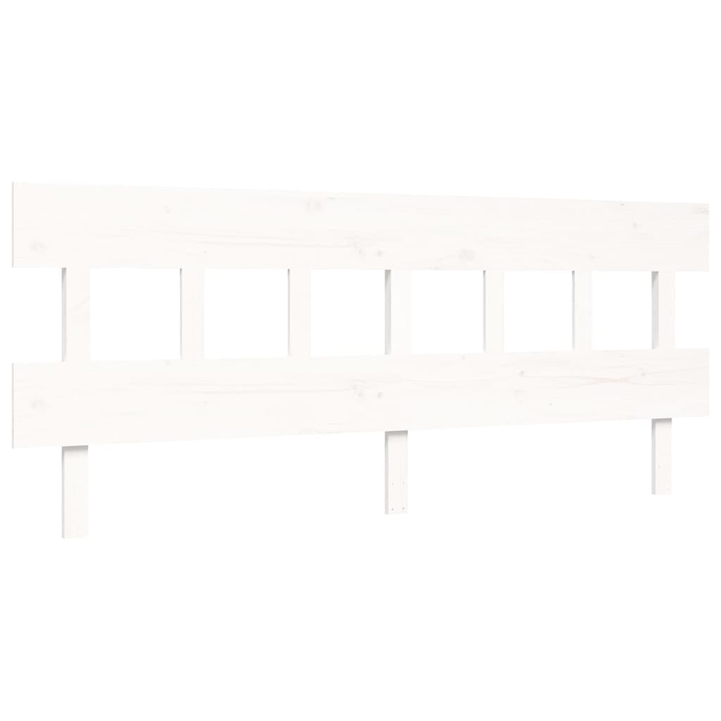 vidaXL Bed Frame without Mattress White Super King Size Solid Wood