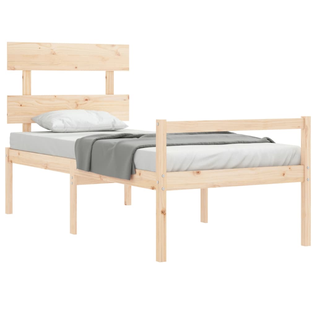 Senior Bed without Mattress Small Single Solid Wood