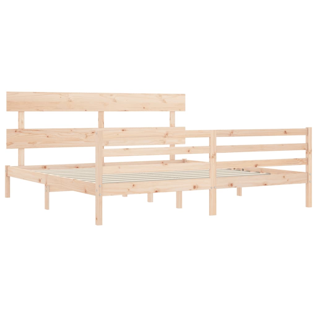 Senior Bed without Mattress Small Single Solid Wood