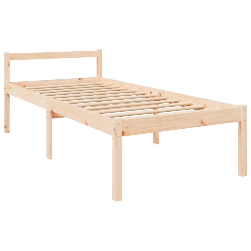 Senior Bed without Mattress Small Single Solid Wood
