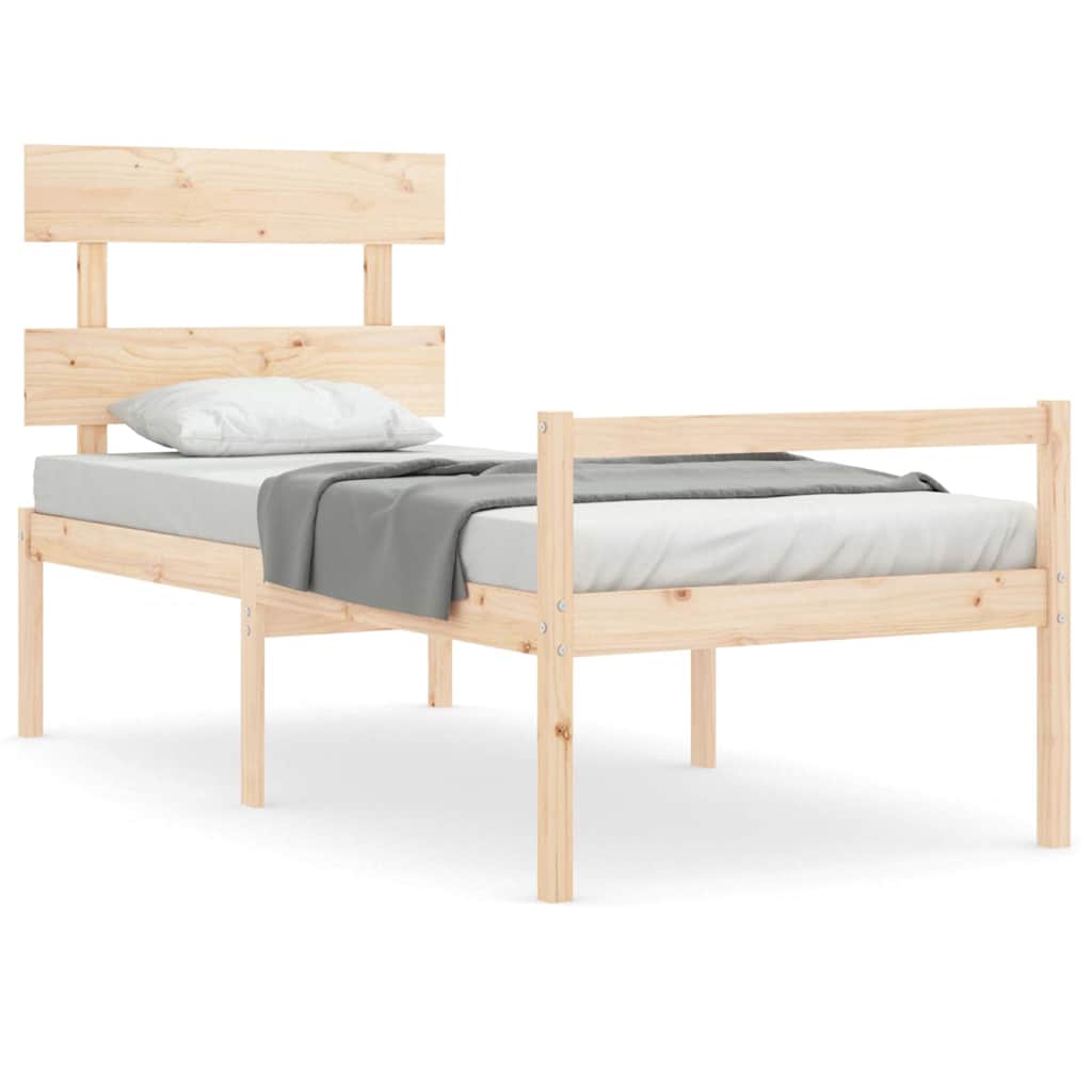 Senior Bed without Mattress Single Solid Wood