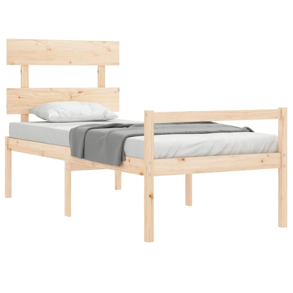 Senior Bed without Mattress Single Solid Wood